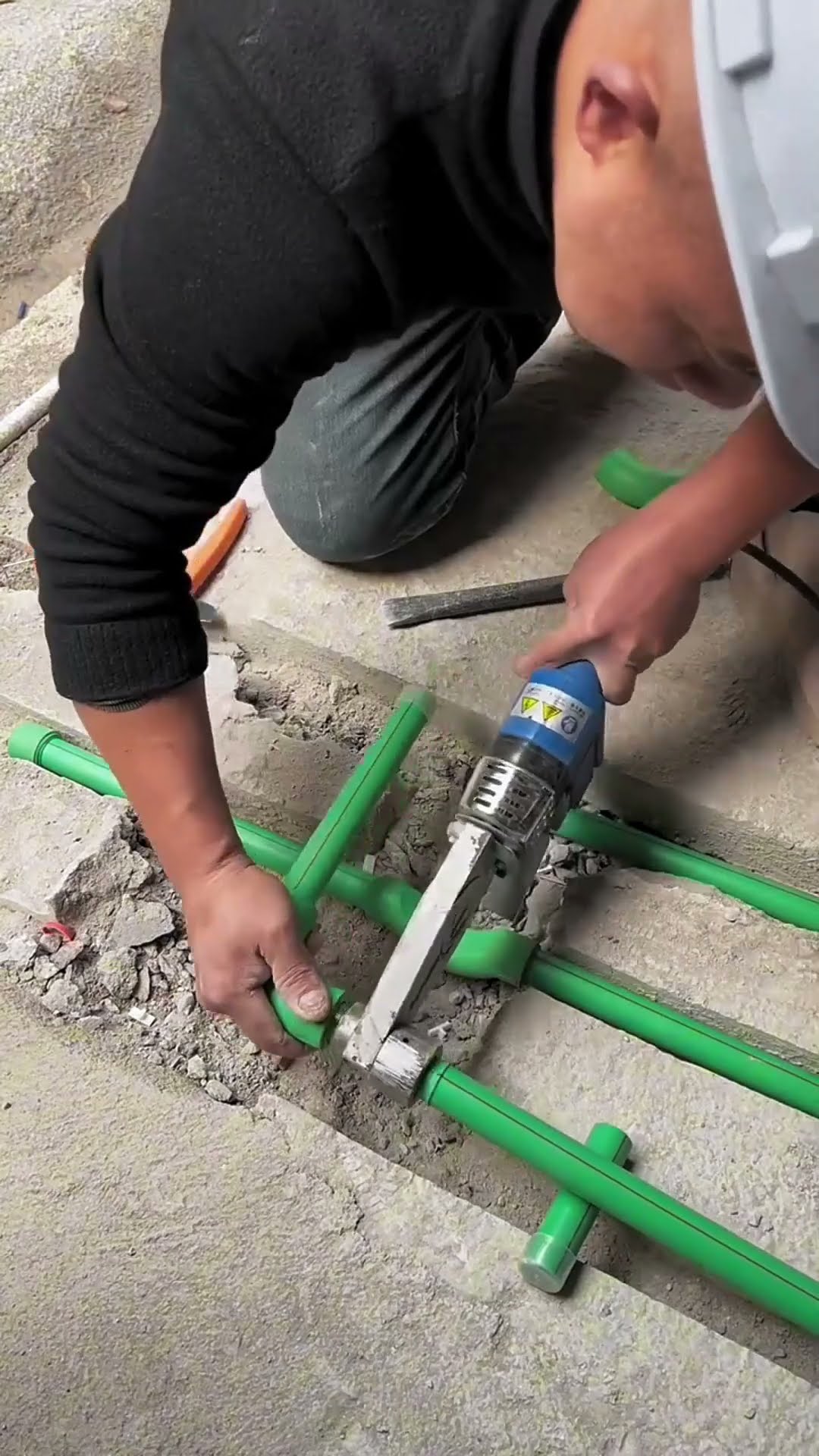 Tap water pipe welding process