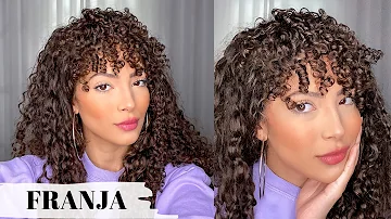 Dá para fazer franja em cabelo cacheado?