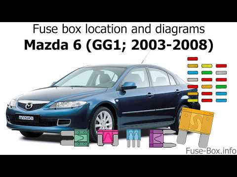 Fuse box location and diagrams: Mazda 6 (GG1; 2003-2008)