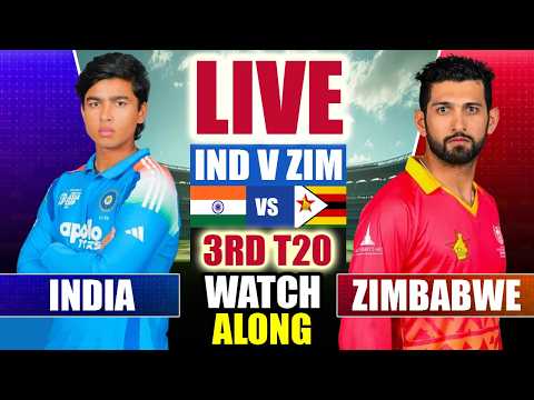 🔴LIVE: IND vs ZIM, 3rd T20 Match | India vs Zimbabwe Live | Live Cricket Match Today