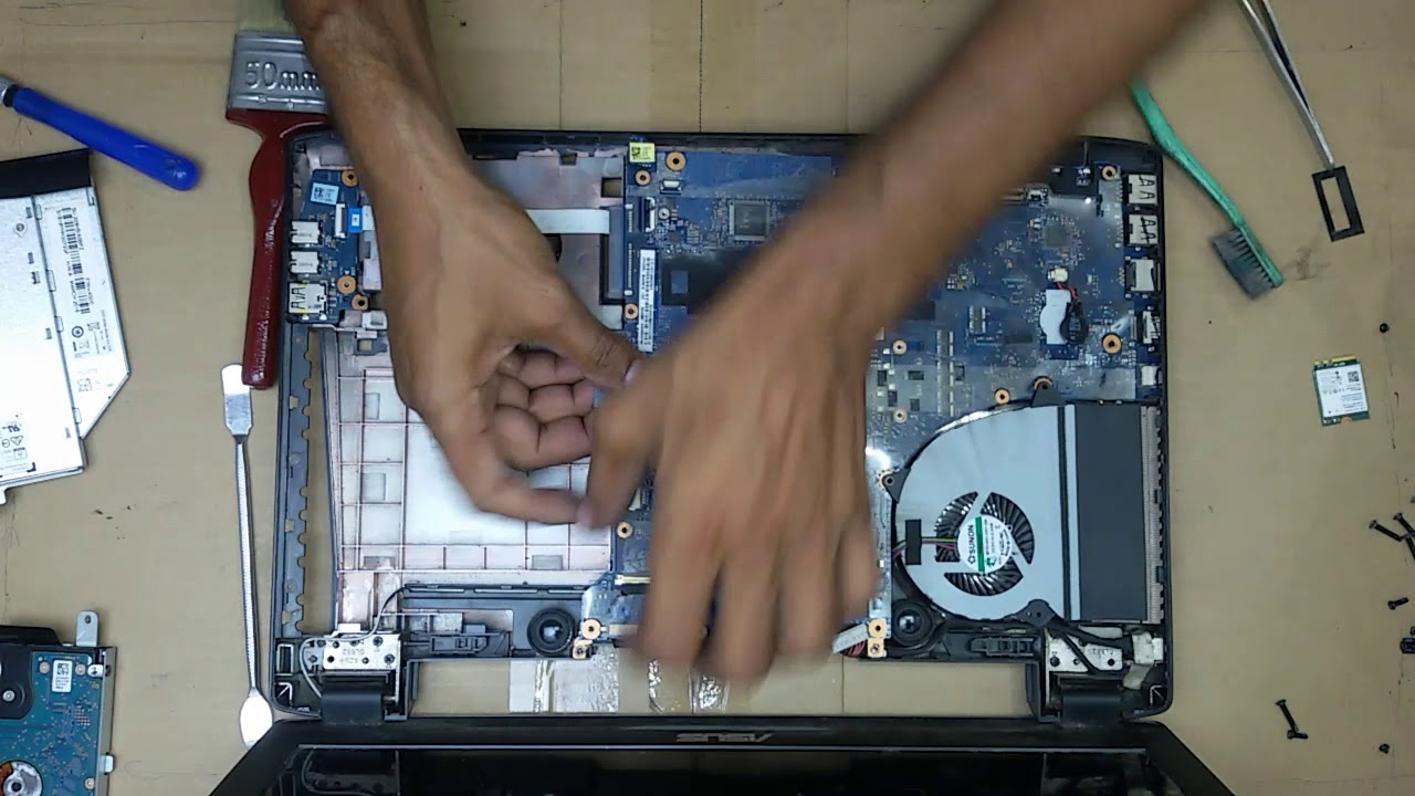 ASUS GL552V ROG (REPUBLIC OF GAMER) DISASSEMBLING & ASSEMBLING IN HINDI + ( ENGLISH SUBTITLES )