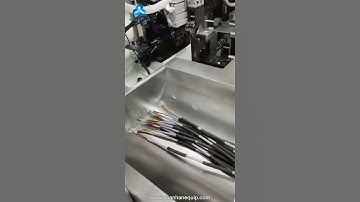 Fully automatic multi-core cable cutting stripping crimping and heat-shrinkable tube wearing machine