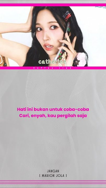 'JANGAN' MARION JOLA [Catherine cover] Lyrics #minatwice #4affection #jangan #kpop #cover