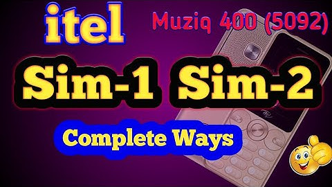 itel Muzik 400 Sim ways || itel 5092 dual Sim solution || Sim problem
