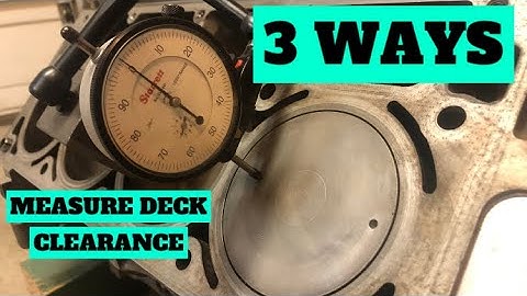 3 Ways to check deck clearance.