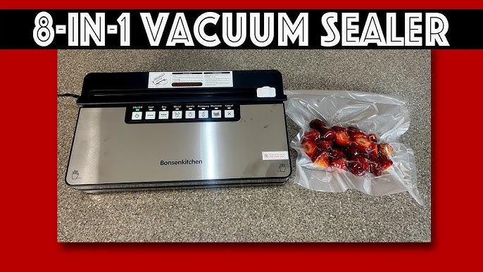 Bonsenkitchen Compact Automatic 5-in-1 Vacuum Sealer Machine for