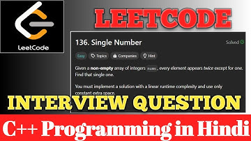 Single Number leetcode question| Bit Manipulation