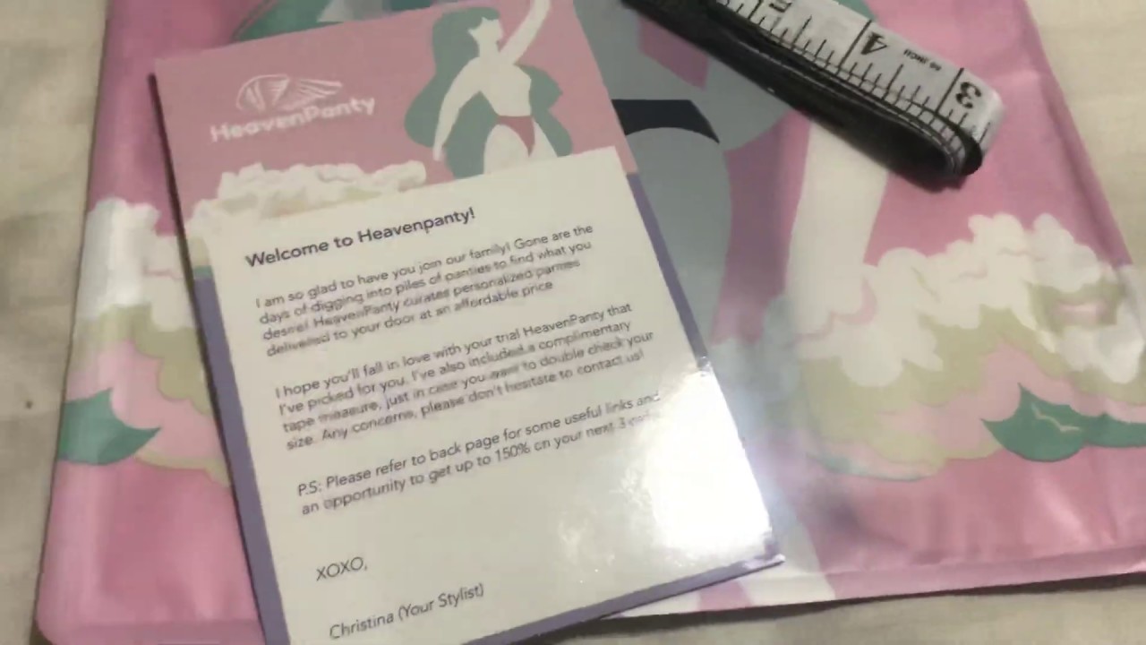 Heaven panty may unboxing 1st try underwear subscription box - YouTube