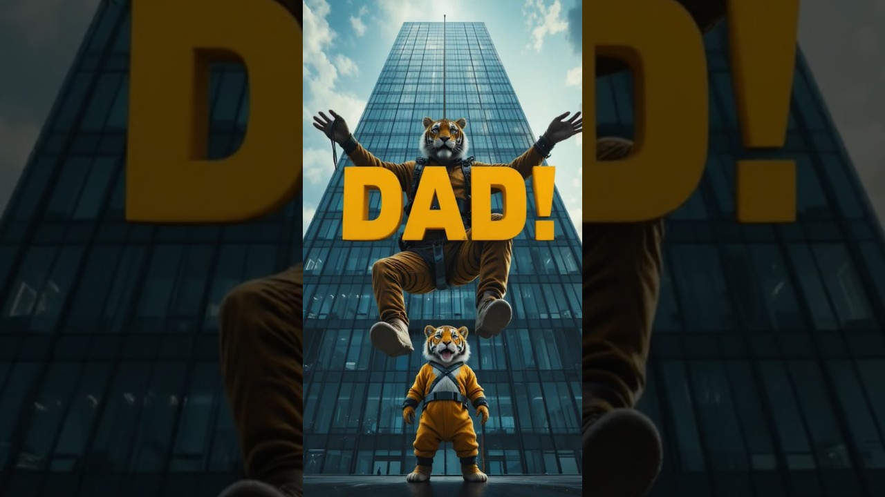 Tiger Glass Cleaner Falls 😱 | Emotional Father & Son Story 