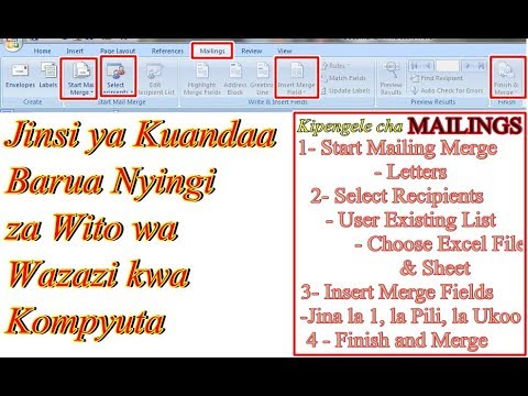 Video: Jinsi Ya Kuandaa Barua Nyingi
