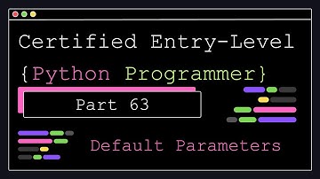 Certified Entry Level Python Programmer - Part 63 - Default Parameters