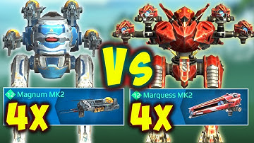 Marquess Ao Qin Vs Magnum Blitz Mk2 Sniper Vs Brawler War Robots Gameplay WR