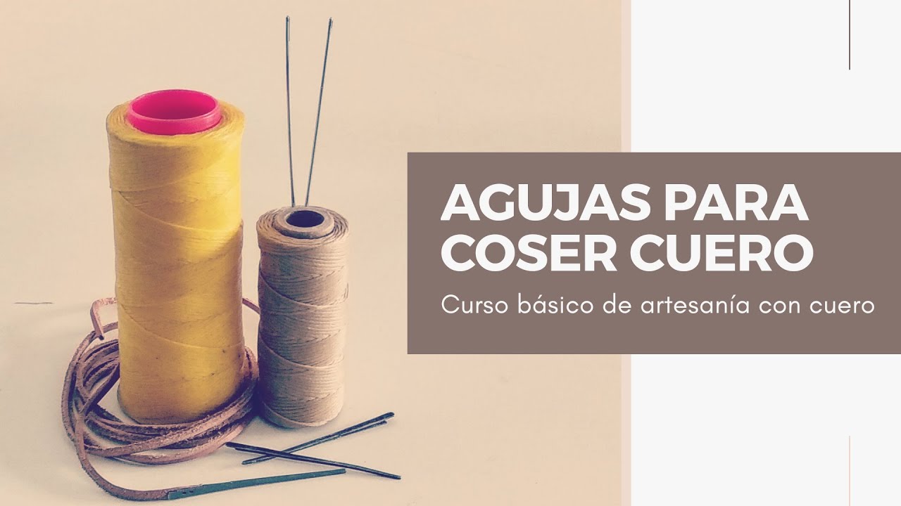 Agujas para coser con tiretas o tira de cuero