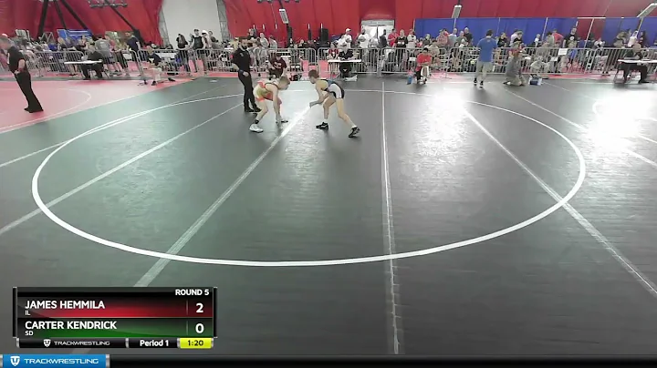 88 Lbs Round 5 - James Hemmila, IL Vs Carter Kendr...