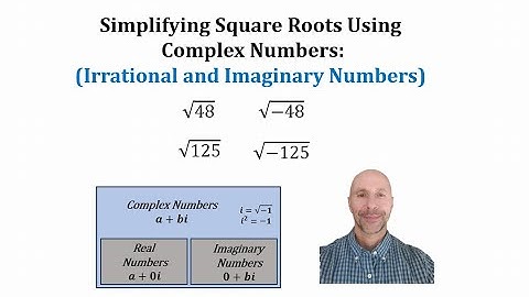 Simplify Square Roots Using Complex Numbers: Irrational and Imaginary Results