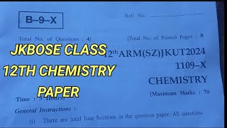 jkbose class 12th chemistry paper 2024 ||x series screenshot 3