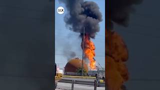 Famous Massive fire breaks out at an HF Sinclair refinery in west Tulsa, Oklahoma. #usa #fire Wealth