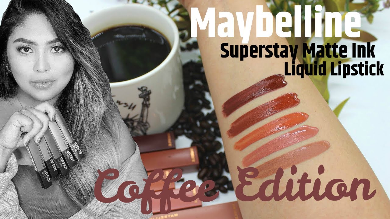 COFFEE EDITION - Maybelline SuperStay Matte Ink Liquid Lipstick Lip Swatches