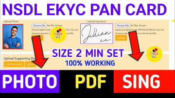 NSDL EKYC PAN CARD APPLY PHOTO SINGNATURE UPLOAD PROBLEM SOLUTION 2 MIN SIZE SETUP PHOTO SINGN PDF