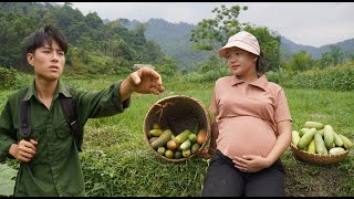 Hien always expected Khoa to come home - harvest melons and sell them alone to make money