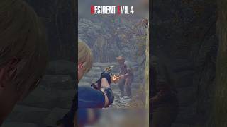 Resident Evil 4 remake kill chainsaw villager with RED 9 professional Difficulty#shorts #shortvideos