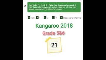 Math Kangaroo 2018 Grade 5&6 Problems#21