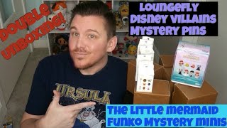 Unboxing The Little Mermaid Funko Mystery Minis and Disney Loungefly Villains Blind Pin Boxes