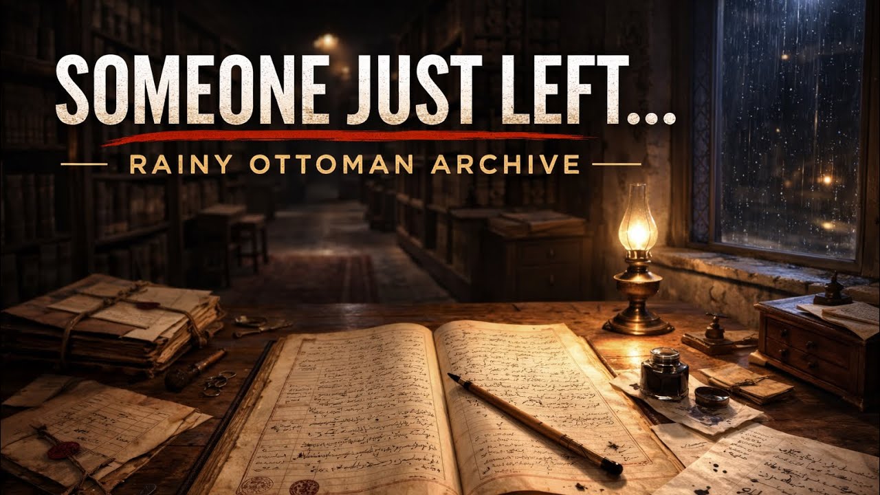 POV: The Ottoman Court Clerk Just Left… | Rainy Archive Study Ambience (1 Hour, Silent Focus)