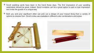 Scroll Wedding Cards: Add a Royal Touch To Your Wedding Invitation