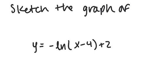 Logarithmic Functions: Graph y = - ln (x-4) + 2