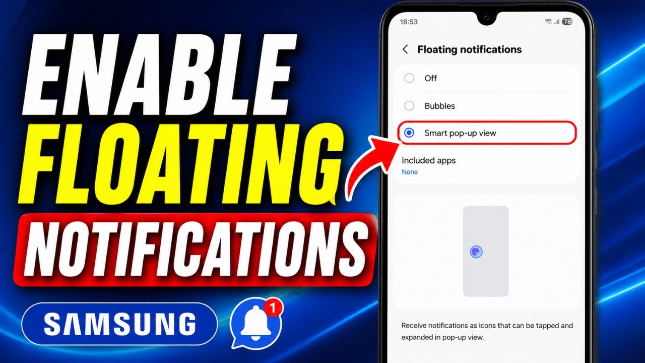 Enable Floating Notifications On Samsung - Turn On Pop-Up Alerts In One ...