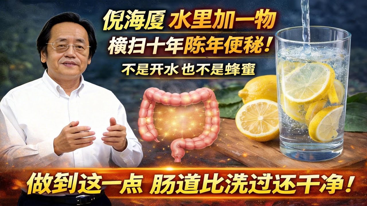 倪海廈：水裡加一物，橫掃十年陳年便秘！不是開水也不是蜂蜜，做到這一點，腸道比洗過還乾淨！