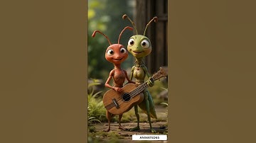 The REAL Story of the Ant and the Grasshopper ❤️🎸#shorts#viralshort #viralvideo #cute