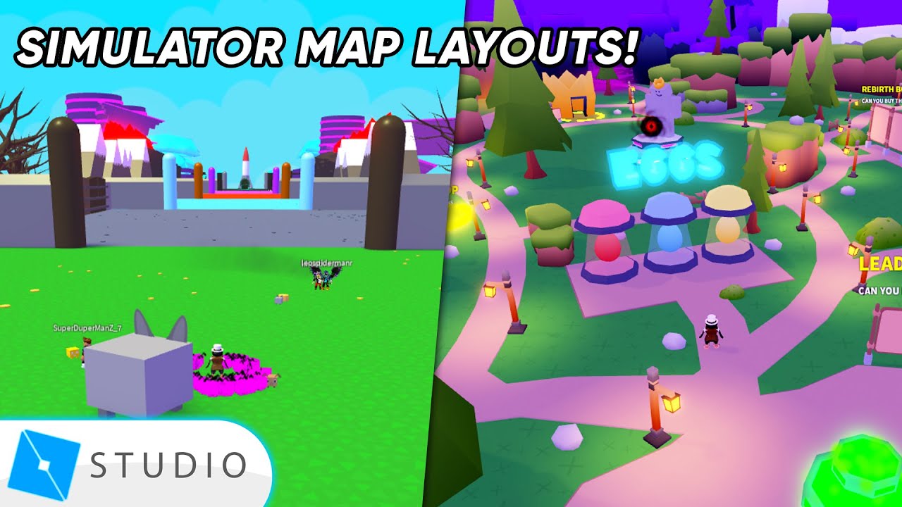 3 Popular Simulator Map Layouts You Should Know Roblox Studio Youtube - map robux free