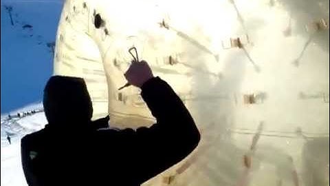 2 Men Tumble to Death in Giant Ball - Russian Ski Slope