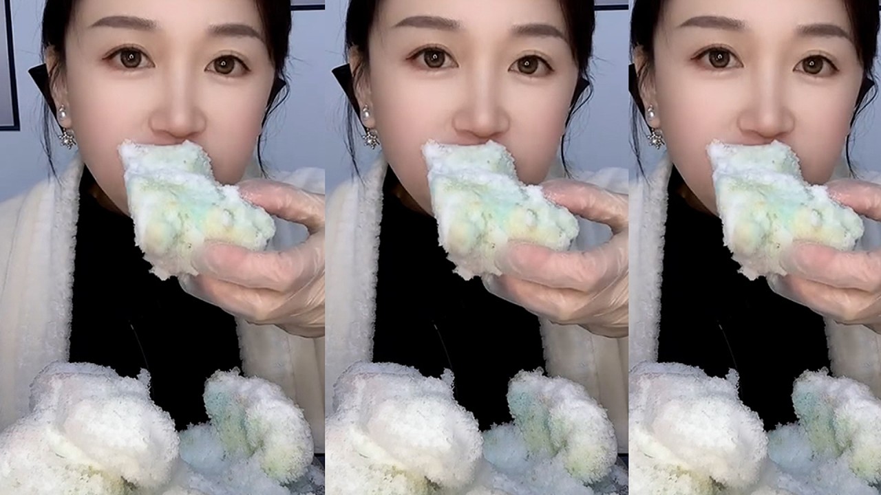 ASMR MUKBANG ICE EATING SOUNDS FROM THE FROZEN WATER