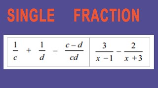 write as a single fraction