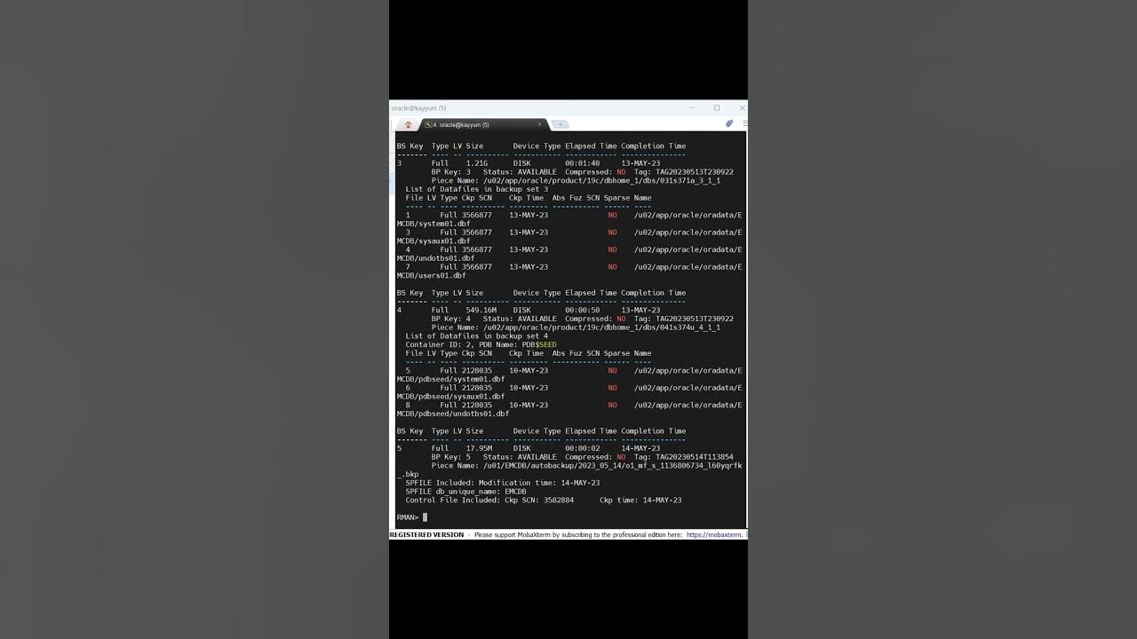  shorts most useful rman commands in oracle database youtube