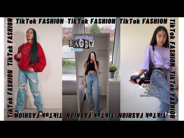 TikTok Fashion: How To Style Baggy Jeans (WOMEN) 