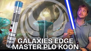 BEST Master PLO Koon lightsaber?? Galaxies edge lightsaber review!