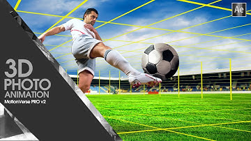3D Soccer Player Photo Animation in After Effects│MotionVerse v2 Pro
