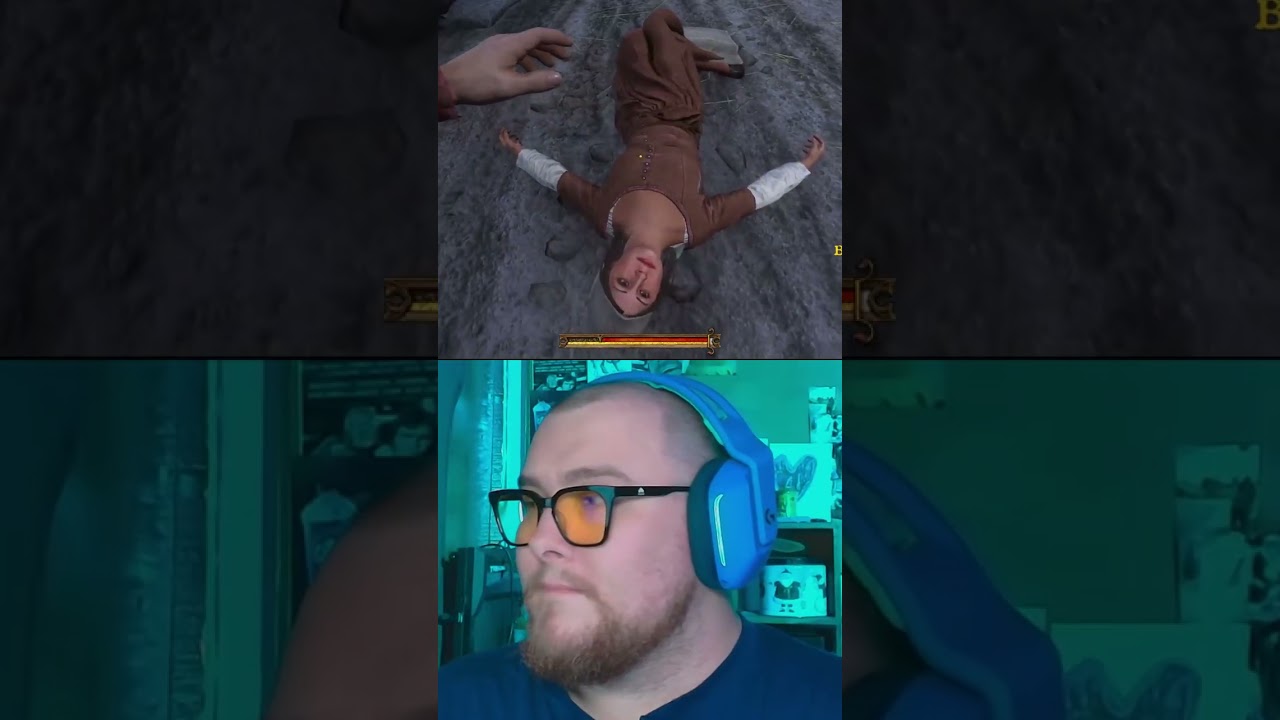 bald streamer rendered speechless by tragedy in kingdom come deliverance #bwhatsonn #kcd #gaming