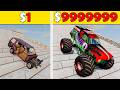 DownHill Challenge#26 Cars VS Stairs VS Roller Coaster Bridge | BeamNG.Drive