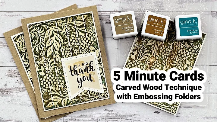 Carved Wood Technique - 5 Minute Cards