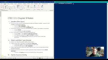 PowerShell Variable introduction (Intro to PowerShell series video 9-1)