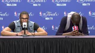 Kevin Durant and Russell Westbrook Post-Game Press Conference Interview - Game 5  NBA Finals