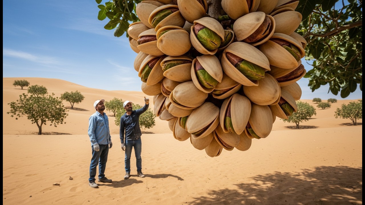 Unbelievable: They Grow Pistachios In The Desert?! | From Flowering To Factory Processing