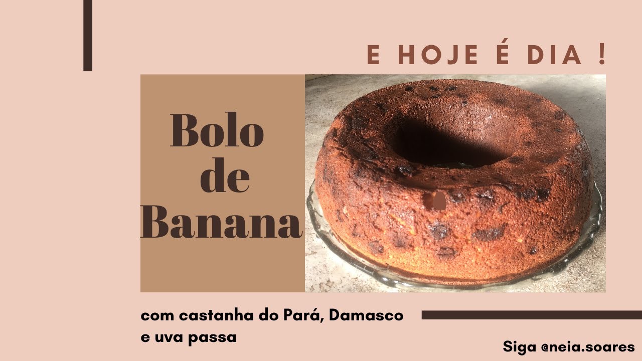 Bolo de banana, castanhas, canela e passas (banana bread) - 140g
