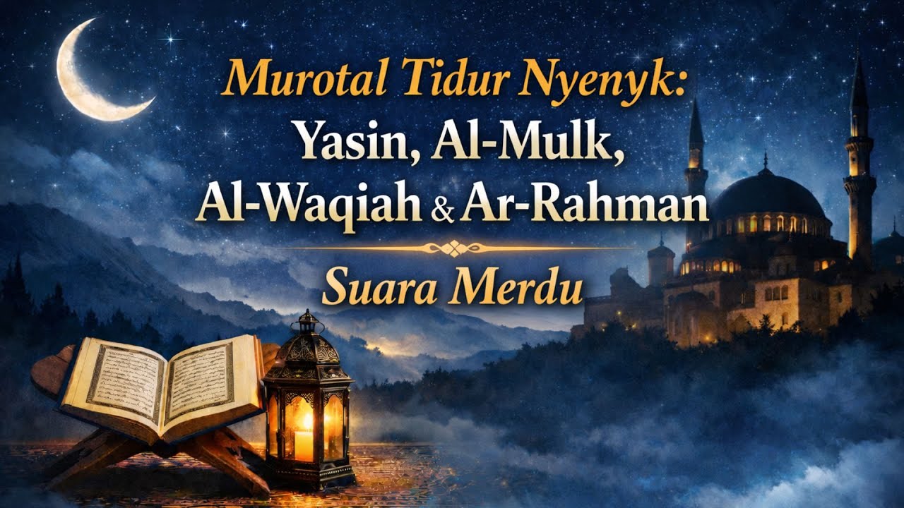 Murotal Tidur Nyenyak: Yasin, Al-Mulk, Al-Waqiah & Ar-Rahman Suara Merdu