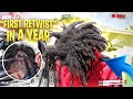 CRAZY Dreadlock Transformation - First ReTwist After A YEAR !